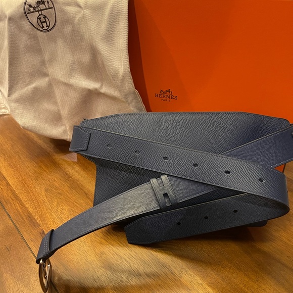 Hermes Other - Hermes Citybag belt bag, bleu de malte